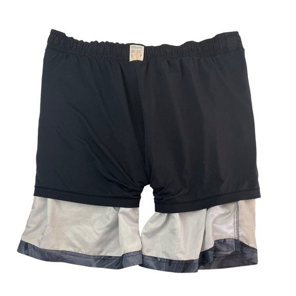 Speedo Men's Swim Trunks Built In Shorts Drawstring XL Gray Grey Polyester Spand - Picture 4 of 5